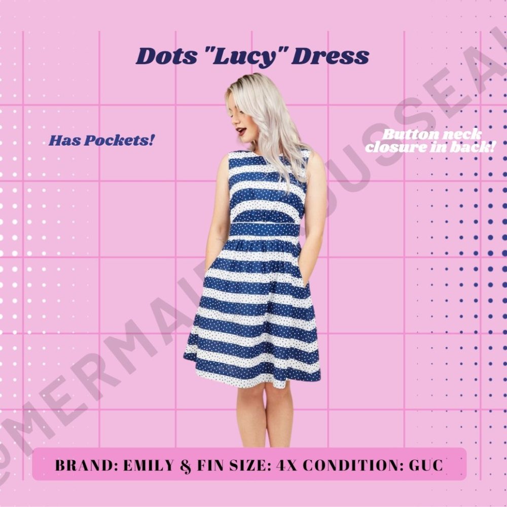 Emily & Fin 4x Dots "Lucy" Too Much Fun Dress with pockets!